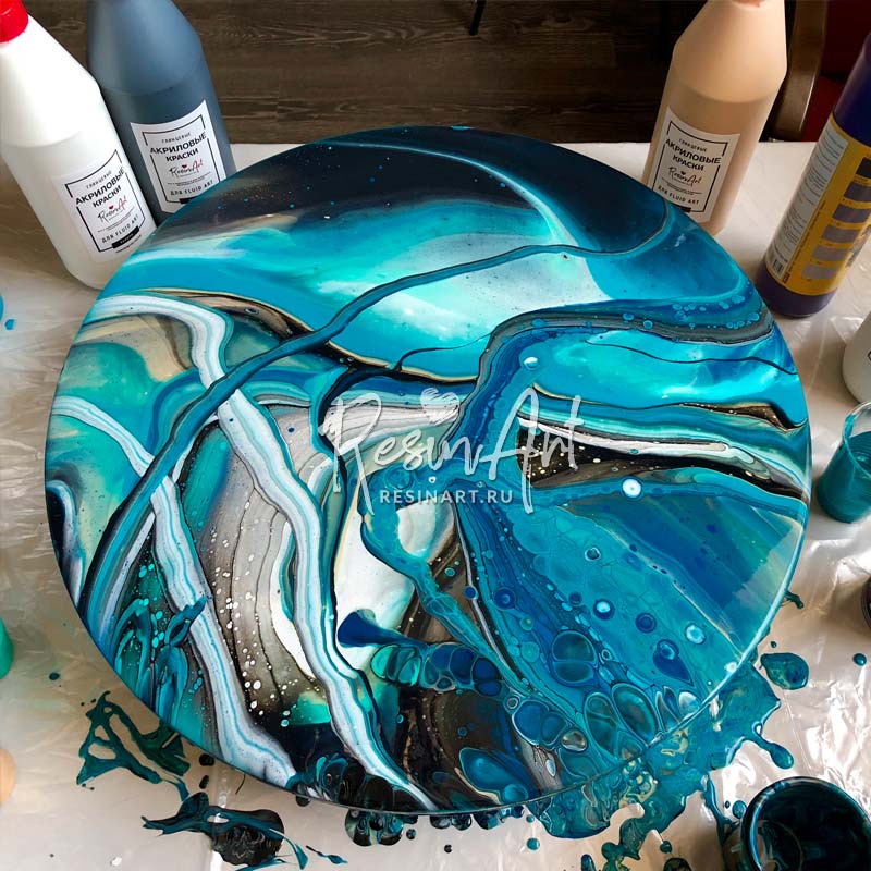 ������� � ������� ����� ��� ������������ �� ������������ ��� ������ Floetrol, �������� ResinArt